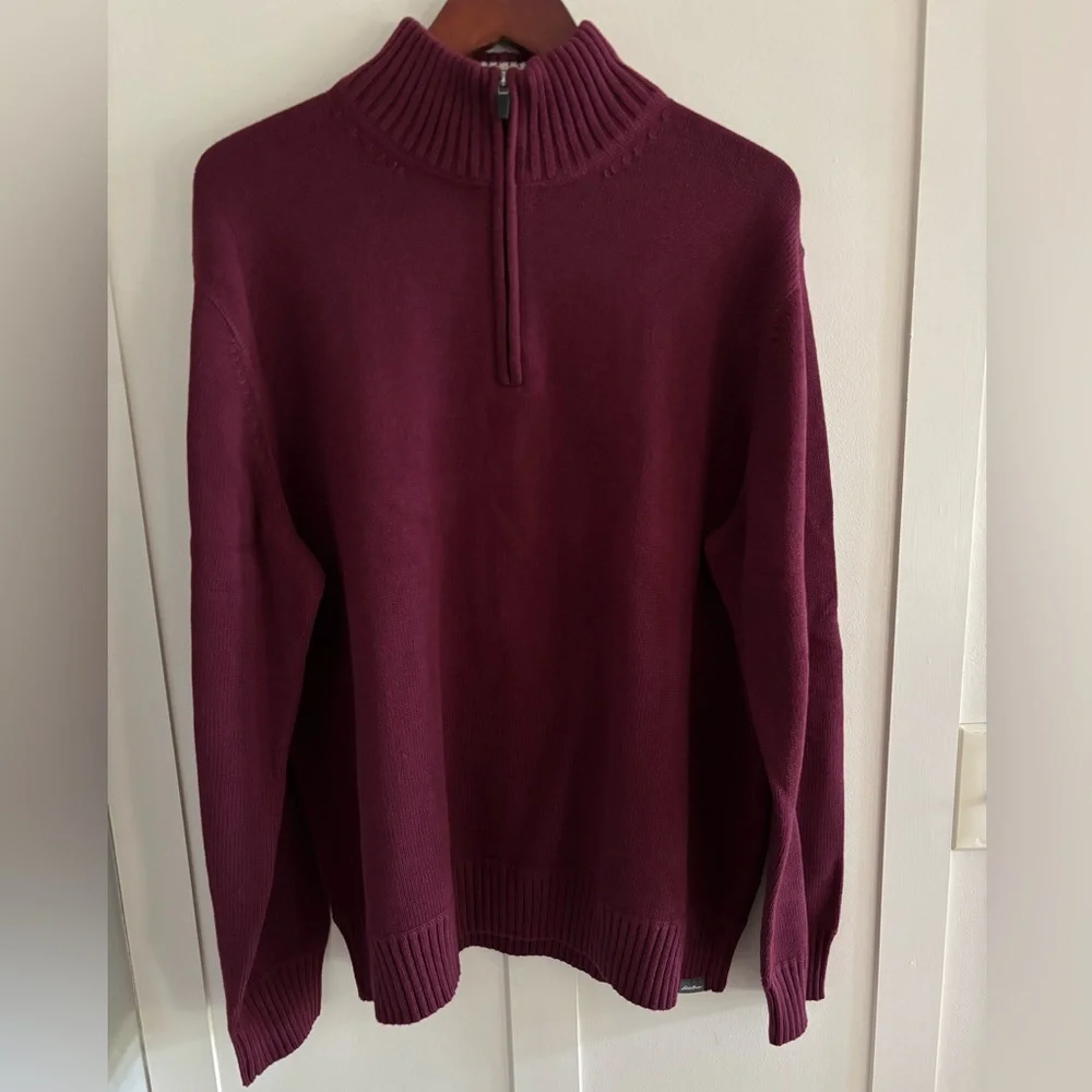 Eddie Bauer Men’s Quarter Zip Sweater